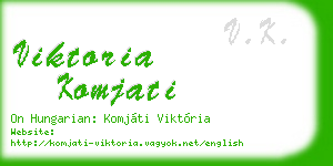 viktoria komjati business card
