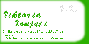 viktoria komjati business card
